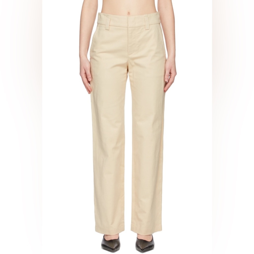 SSENSE VINCE Mid-Rise Beige Utility Trousers